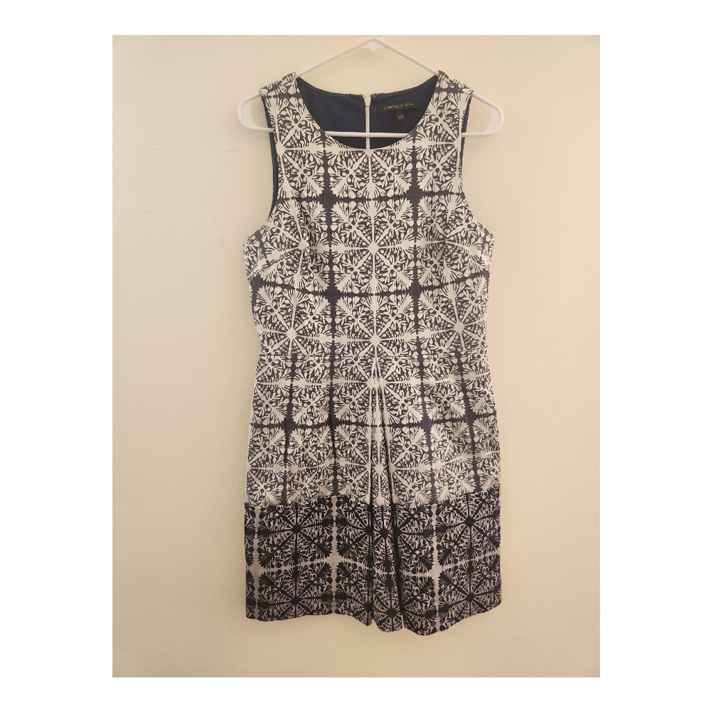Cynthia Steffe Navy Blue & White Dress